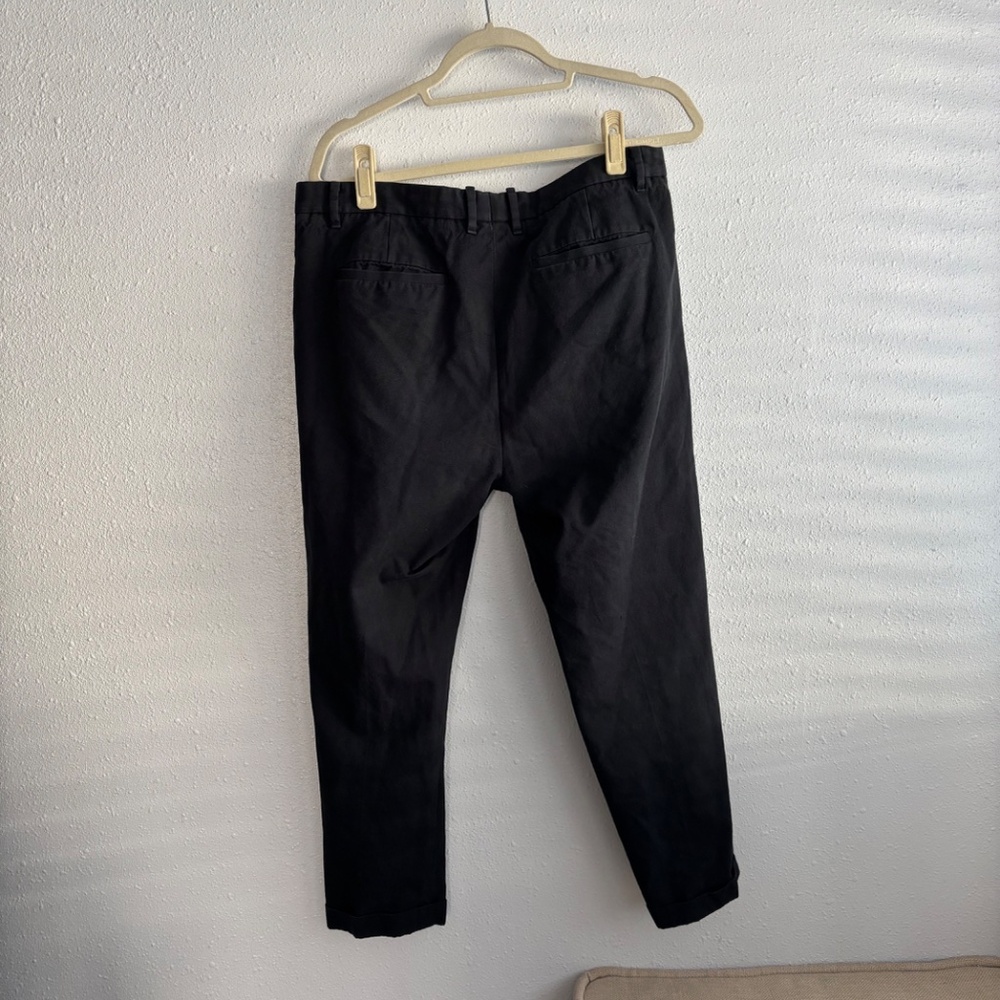 AllSaints Men's Black Tallis Crop Pleated Trousers - Size 32 - Picture 8 of 8